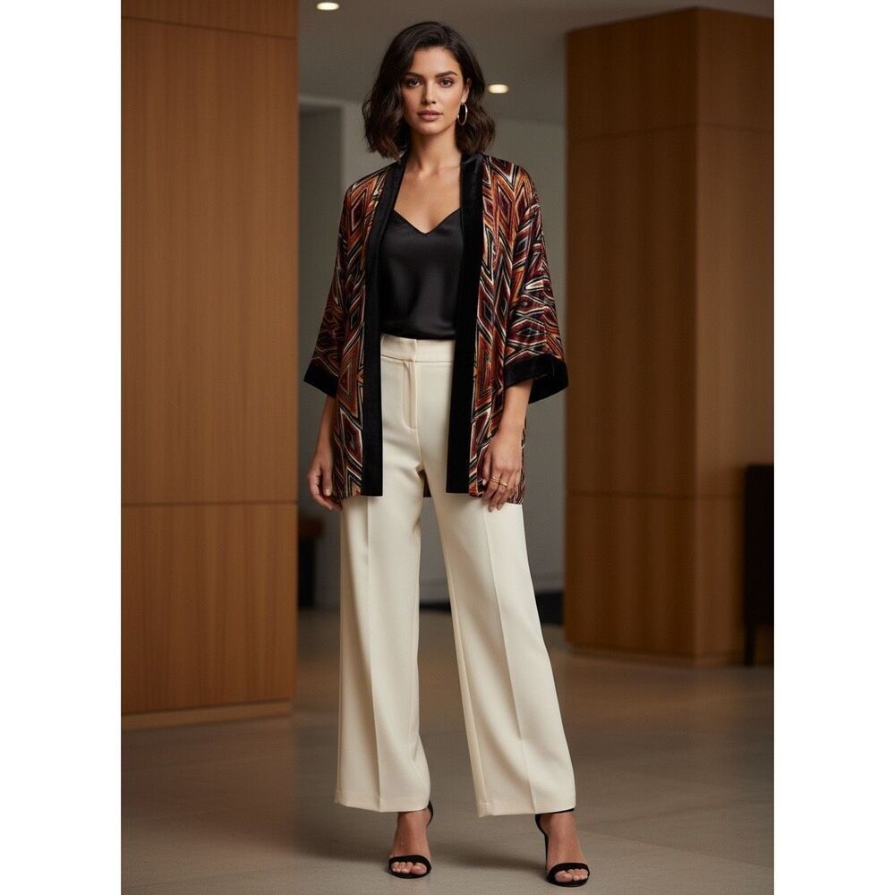 Chico’s Velvet Kimono Jacket – Size 1